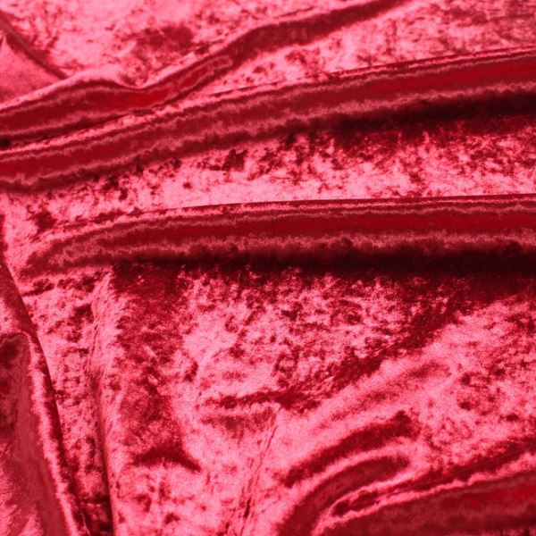 Tissu Velours Frappé Bordeaux