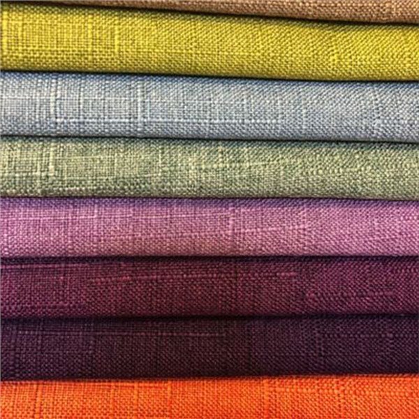 Tissu en polyester aspect lin