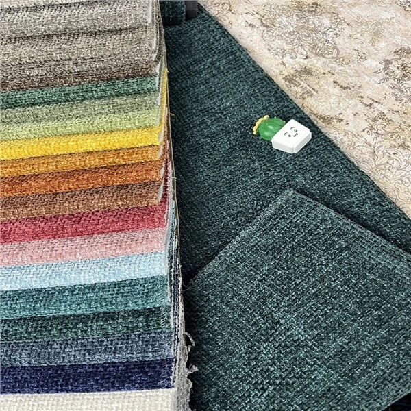 Tissu de canapé d'extérieur en lin de luxe